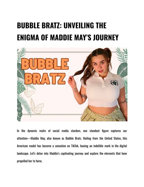 bubbel brats|Bubble Bratz: Unveiling the Enigma of Maddie May’s。